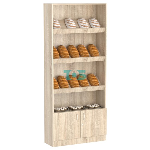 Стеллаж из ДСП серии Эконом №115-300 с дверками 410 мм