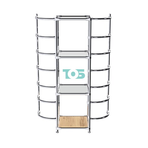 Хромированное вешало ДУГА №2-4 с зеркальными полками 4 мм