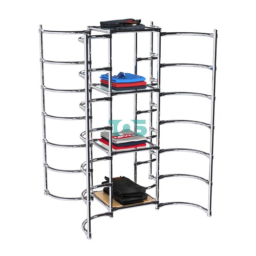 Хромированное вешало ДУГА №3-1 с полками стекло 6 мм