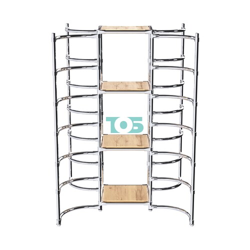 Хромированное вешало ДУГА №3-3 с полками ДСП 16 мм