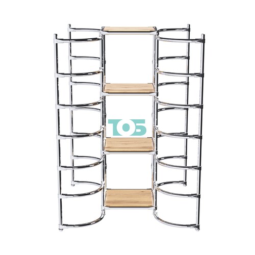 Хромированное вешало ДУГА №3-3 с полками ДСП 16 мм