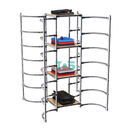 Хромированное вешало ДУГА №3-3 с полками ДСП 16 мм