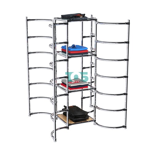 Хромированное вешало ДУГА №4-1 с полками стекло 6 мм