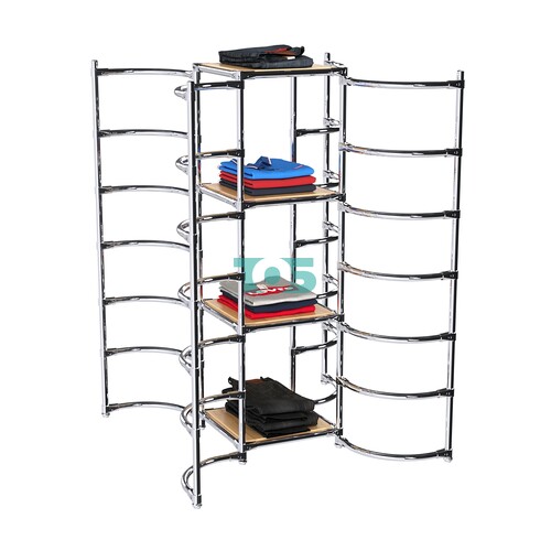 Хромированное вешало ДУГА №4-3 с полками ДСП 16 мм