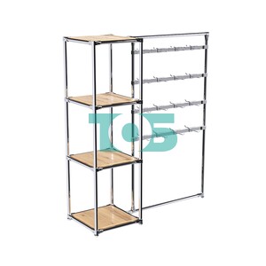 Хромированное вешало ШТАНГА №1-3 с полками ДСП 16 мм