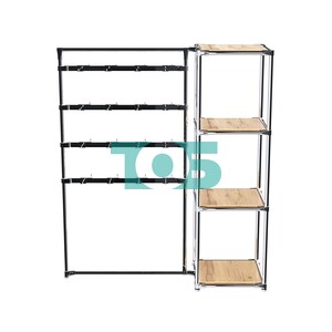 Хромированное вешало ШТАНГА №1-3 с полками ДСП 16 мм