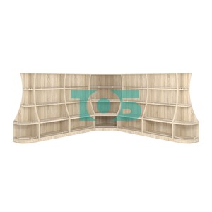 Угловой низкий стеллаж ГАРАНТ №3-О с ограничителями