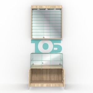 Комбинированный прилавок-витрина зеркальный КПВ-01-08