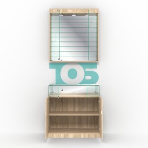 Комбинированный прилавок-витрина с зеркальными стенками КПВ-14-08