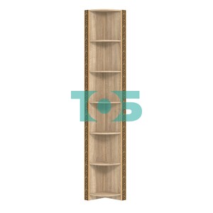 Торговый угловой стеллаж с полками и декором СБА-6В-300