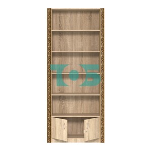 Торговый стеллаж с накопителем и декоративным молдингом №СБА-1ВД-400