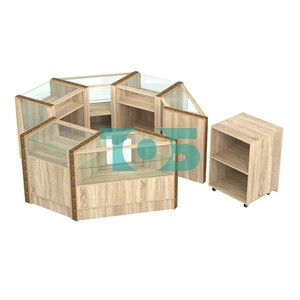 Торговый островок небольшой с молдингами №1 (4,72 кв.м)