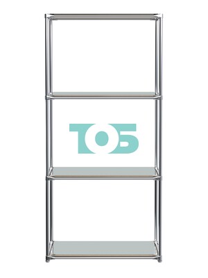 Хромированный стеллаж СТИЛЬ №1а-4 высокий зеркальный