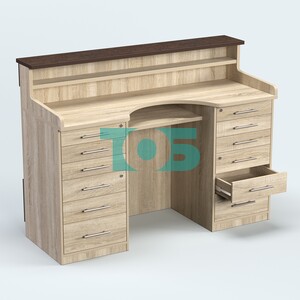 Стол - верстак широкий с ящиками №4