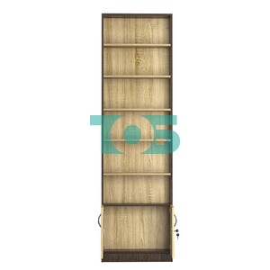 Стеллаж из ДСП с 5-ю полками 150x600 мм серии LEVEL-5 №2 (З/C - ДВП)