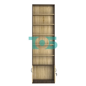 Стеллаж из ДСП с 5-ю полками 250x600 мм серии LEVEL-5 №4 (З/C - ДВП)