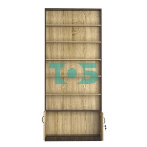 Стеллаж из ДСП с 5-ю полками 150x900 мм серии LEVEL-5 №9 (З/C - ДВП)