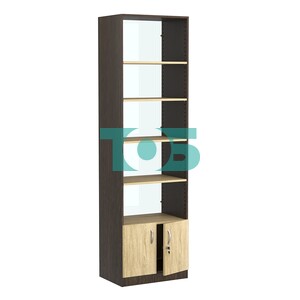 Стеллаж из ДСП с 4-мя полками 400x600 мм серии LEVEL-4 №7-1 (З/C - СТЕКЛО)