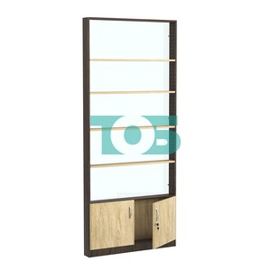 Стеллаж из ДСП с 4-мя полками 100x900 мм серии LEVEL-4 №8-1 (З/C - СТЕКЛО)