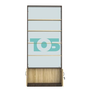 Стеллаж из ДСП с 4-мя полками 100x900 мм серии LEVEL-4 №8-2 (З/C - ЗЕРКАЛО)