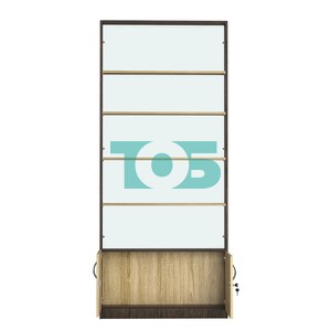 Стеллаж из ДСП с 4-мя полками 150x900 мм серии LEVEL-4 №9-1 (З/C - СТЕКЛО)