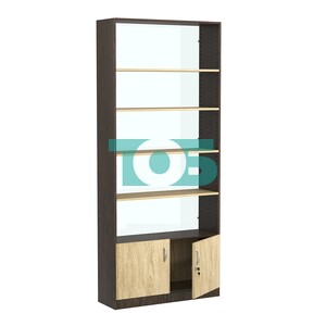 Стеллаж из ДСП с 4-мя полками 300x900 мм серии LEVEL-4 №12-1 (З/C - СТЕКЛО)