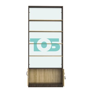 Стеллаж из ДСП с 4-мя полками 300x900 мм серии LEVEL-4 №12-1 (З/C - СТЕКЛО)