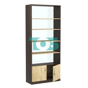 Стеллаж из ДСП с 4-мя полками 350x900 мм серии LEVEL-4 №13-1 (З/C - СТЕКЛО)