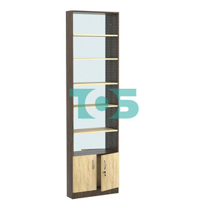 Стеллаж из ДСП с 5-ю полками 150x600 мм серии LEVEL-5 №2-2 (З/C - ЗЕРКАЛО)