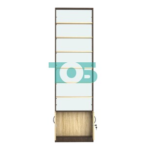 Стеллаж из ДСП с 6-ю полками 100x600 мм серии LEVEL-6 №1-1 (З/C - СТЕКЛО)