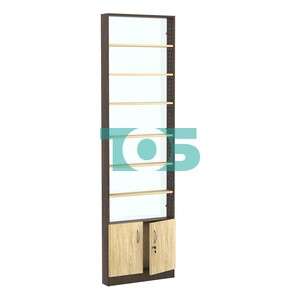 Стеллаж из ДСП с 6-ю полками 100x600 мм серии LEVEL-6 №1-1 (З/C - СТЕКЛО)