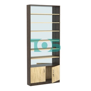 Стеллаж из ДСП с 6-ю полками 200x900 мм серии LEVEL-6 №10-2 (З/C - ЗЕРКАЛО)