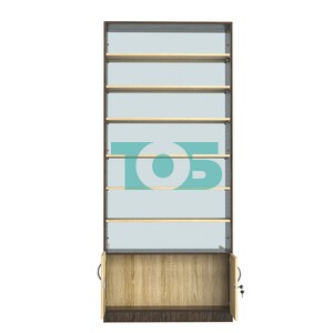 Стеллаж из ДСП с 6-ю полками 200x900 мм серии LEVEL-6 №10-2 (З/C - ЗЕРКАЛО)