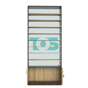 Стеллаж из ДСП с 8-ю полками 350x900 мм серии LEVEL-8 №13-2 (З/C - ЗЕРКАЛО)