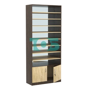 Стеллаж из ДСП с 8-ю полками 350x900 мм серии LEVEL-8 №13-2 (З/C - ЗЕРКАЛО)