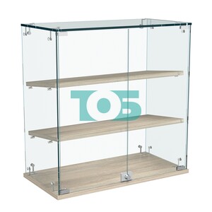 Витрина Истра настольная №20-ДН с наклонными полками из ДСП