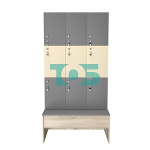 Шкаф для раздевалок со скамейкой КОМБО-Трио №3-1