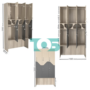 Шкаф для раздевалок СТАНДАРТ-Элегия №3-3А