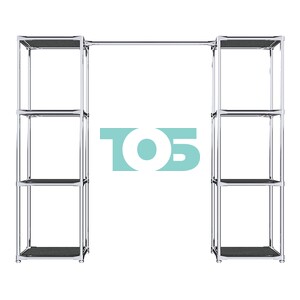 Вешало для одежды низкое с квадратными столбиками Мега №3-3