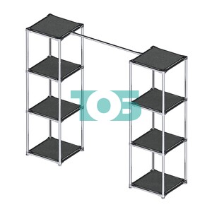 Вешало для одежды низкое с квадратными столбиками Мега №3-3