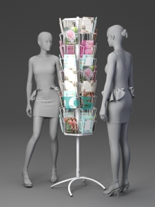 Б.ВР.14 Буклетница вращающаяся 54 ячейки А5