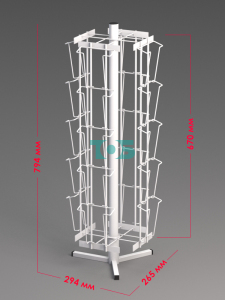 Б.НС.05 Буклетница настольная вращающаяся 20 ячеек А6