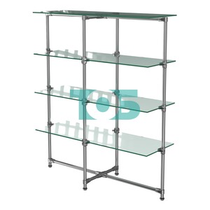 Хромированный стенд Прогресс №1-2 (с прозрачными полками Стекло 8мм)