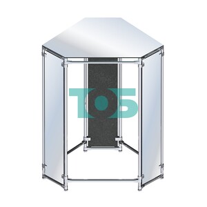 Вешало-стенд Прогресс №3-5 (с зеркальной полкой и зеркалами)