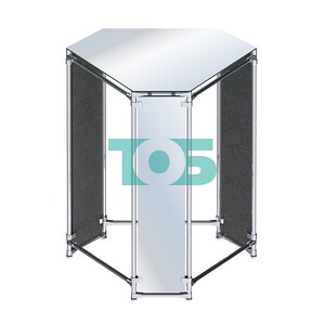 Вешало-стенд Прогресс №3-5 (с зеркальной полкой и зеркалами)