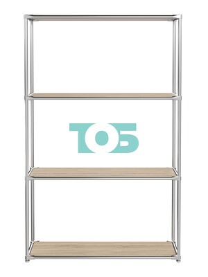 Хромированный стеллаж СТИЛЬ №1г с полками ДСП 16 мм