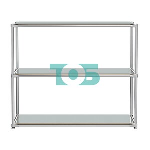 Хромированный стеллаж СТИЛЬ №2г с тремя зеркальными полками