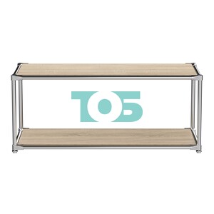 Хромированный стол-стеллаж СТИЛЬ №4г с глухим верхом