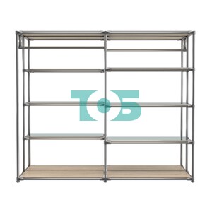 Хромированное вешало ПЛАТФОРМА №1-4 с зеркальными полками 4мм