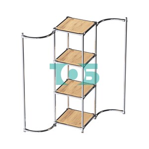 Хромированное вешало ВОЛНА №1-3 с полками ДСП 16мм